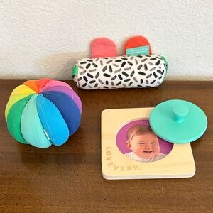 Lovevery Baby Toy Set: Rainbow ball, First Puzzle, Sensory Link